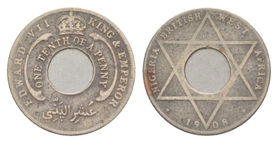 Британская Западная Африка 1/10 пенни 1908 Эдуард VII (1901-1910) KM 3 медно-никель 4643-721