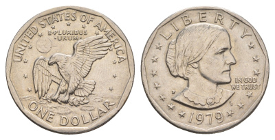 США 1 доллар 1979 P, Сьюзен Энтони KM 207 медь плакированная медно-никлем 4654-1014
