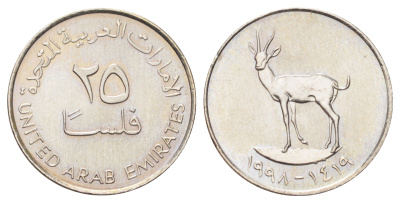 ОАЭ 25 филсов 1998 KM 4 медно-никель UNC 4697-1061