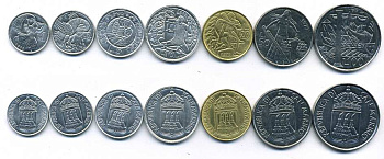 Сан-Марино годовой набор из 7 монет 1973 1, 2, 5, 10, 20, 50 и 100 лир KM 22-28 UNC 3-6-4-47