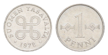 Финляндия 1 пенни 1978 KM 44a алюминий UNC 4647-245