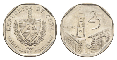 Куба 25 сентаво 2008 площадь в Тринидаде KM 577.2 сталь плакированная никелем 4646-434