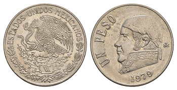 Мексика 1 песо 1979 Хосе Мария Морелос KM 460 медно-никель 4656-1223