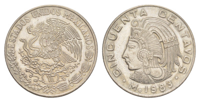 Мексика 50 сентаво 1983 Mo KM 452 медно-никель UNC 4637-554