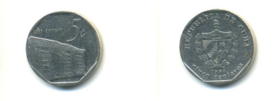 Куба 5 сентаво 1994 Casa Colonial KM 575.1 сталь плакированная никелем 176-634