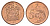 ЮАР 5 центов 1997 герб, райский журавль KM 160 сталь плакированная медью UNC 4687-221