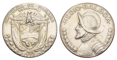 Панама 1/2 бальбоа (50 сентесимо) 1973 KM 12b медь плакированная медно-никелем 4634-1044