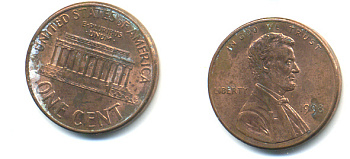 США 1 ЦЕНТ 1998 ЛИНКОЛЬН KM 201b цинк плакированный медью 86-341