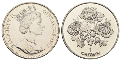 Гибралтар 1 крона 1997 Пион KM 540 медно-никель BU 1524-1933