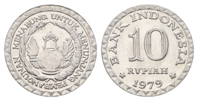 Индонезия 10 рупий 1979 ФАО - Национальная программа энергосбережения KM 44 алюминий UNC 4675-613