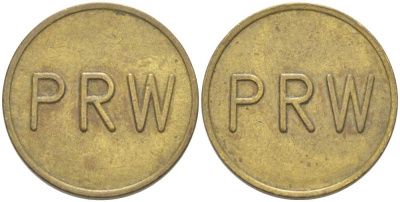 НИДЕРЛАНДЫ ИГРОВОЙ ЖЕТОН ND PRW, ДИАМЕТР 21 ММ. латунь 217-851