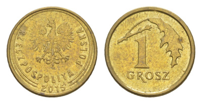 Польша 1 грош 2015 Y 923 сталь плакированная латунью UNC 4625-115