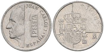 Испания 1 песета 1998 M, Хуан Карлос I (1975-2014) KM 832 алюминий 4602-1212
