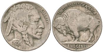 США 5 центов 1936 S, индеец, бизон KM 134 медно-никель 4614-1248