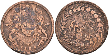 Британская Малайя, Пенанг 1 цент 1828 Madras mint, Британская колония KM 15 (14) медь 4590-636