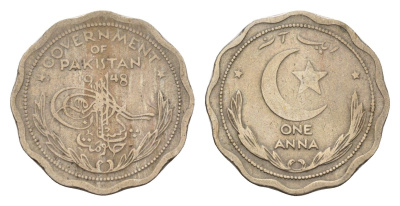 Пакистан 1 анна 1948 KM 3 медно-никель 4392-754