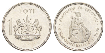 Лесото 1 лоти 1998 KM 66 сталь плакированная никелем UNC 4617-451