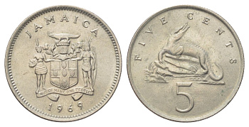 Ямайка 5 центов 1969 KM 46 медно-никель UNC 4617-814