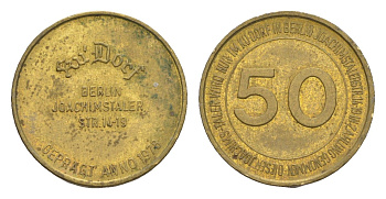 ФРГ 0,5 иоахимсталер 1978 Ку-Дорф, берлинский клуб сталь плакированная латунью 4639-947