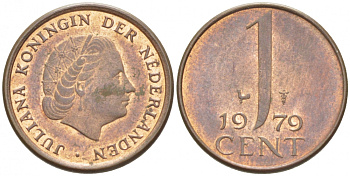 НИДЕРЛАНДЫ 1 ЦЕНТ 1979 ЮЛИАНА KM 180 бронза 3718-154