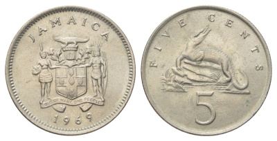 Ямайка 5 центов 1969 KM 46 медно-никель UNC 4617-814