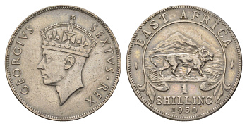 Британская Восточная Африка 1 шиллинг 1950 Георг VI (1936-1952) KM 31 медно-никель 4626-724