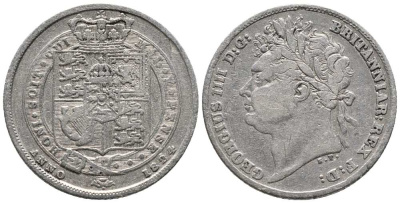 Великобритания 6 пенсов 1824 Георг IV (1820-1830) KM 691, Spink 3814 серебро 1518-1222