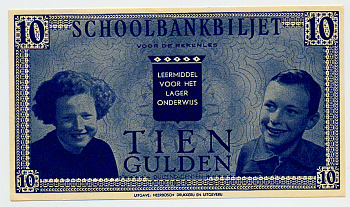 НИДЕРЛАНДЫ 10 ГУЛЬДЕНОВ ND ШКОЛЬНЫЕ ДЕНЬГИ, односторонний бумага 6317-6-1