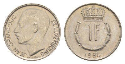 Люксембург 1 франк 1984 Герцог Жан (1964-1999) KM 55 медно-никель 4643-549