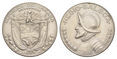 Панама 1/2 бальбоа (50 сентесимо) 1973 KM 12b медь плакированная медно-никелем 4634-1045