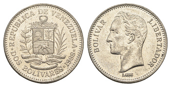 Венесуэла 2 боливара 1988 Симон Боливар Y 43 никель 4662-935