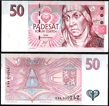 Чехия 50 крон 1997  Pick 17 бумага UNC (пресс) 7199-20-2