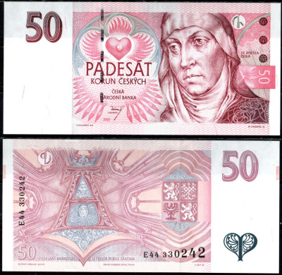 Чехия 50 крон 1997  Pick 17 бумага UNC (пресс) 7199-20-2