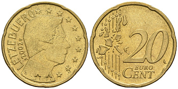 Люксембург 20 евроцентов 2002 KM 79 нордик 4148-726