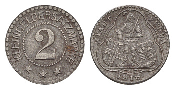 Фульда 2 пфеннига 1918 Funck 146.6A железо 4580-534