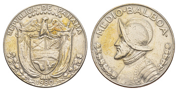 Панама 1/2 бальбоа (50 сентесимо) 1980 KM 12b медь плакированная медно-никелем 4634-1143