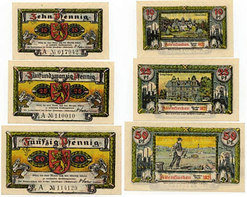 АЛЬТЕНФИРХЕН 10 25 50 ПФЕННИГОВ СЕЯТЕЛЬ бумага	UNC (пресс) 70-2711