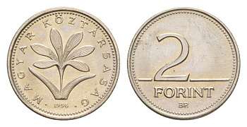 Венгрия 2 форинта 1996 KM 693 медно-никель UNC 4636-444