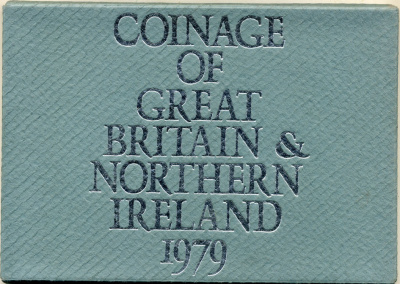 Великобритания официальный набор монетного двора из 6 монет (1/2, 1, 2, 5, 10 и 50 пенсов) и 1 монетного жетона 1979  KM PS35 (911, 912, 913, 914, 915, 916) бронза и медно-никель PROOF 5-4-1-15