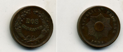 ПЕРУ 2 СЕНТАВО 1937 37-1114