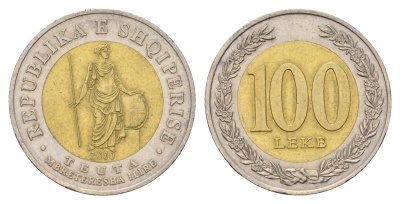 Албания 100 леков 2000 KM 80 биметалл 3459-756
