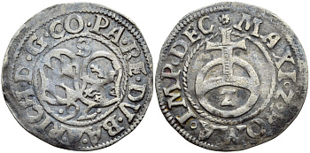 Пфальц-Зиммерн 2 крейцера (1/2 батцена) 1576 S, Рихард (1569-1598) Slg. Noss 305 Slg. Memmesheimer 2638 серебро 560-668