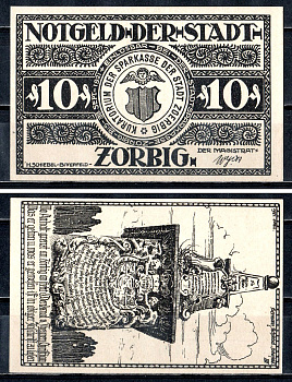 Цёрбиг (Пруссия, Саксония) 10 пфеннигов 1921 2193-43-2-2