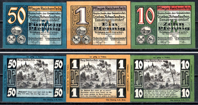 Трибес (Ройсс) набор из 3 нотгельдов 1920 7555-49-2-1