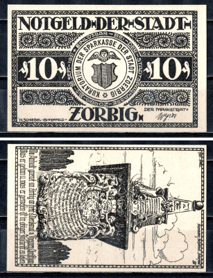 Цёрбиг (Пруссия, Саксония) 10 пфеннигов 1921 2193-43-2-2