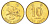 Гонконг 10 центов 1998 KM 66 сталь плакированная латунью UNC 4701-163