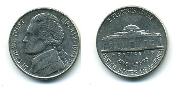 США 5 ЦЕНТОВ 1994 KM A192 медно-никель 4364-341