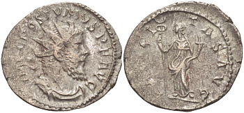 Римская Империя (императоры в Галлии) антониниан 260 - 269 Постум. IMP C POSTVMVS P F AVG / FELICITAS AVG, Фелицитата с кадуцием и рогом Изобилия, Колония Агриппины, Good Very fine RIC 58 биллон 1073-13-26