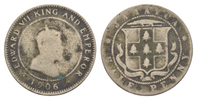 Ямайка 1/2 пенни 1906 Эдуард VII (1901-1910) KM 22 медно-никель 4641-847