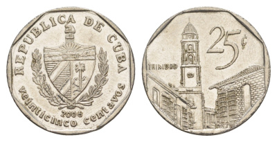 Куба 25 сентаво 2006 площадь в Тринидаде KM 577.2 сталь плакированная никелем 4646-427